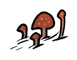 Красные грибы